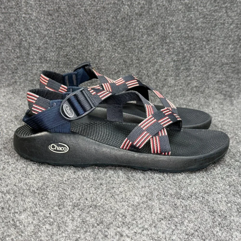 Chaco Z/1 Classic Sandals Men's‎ 11 Blue Red White Flag Athletic Outdoor Hiking